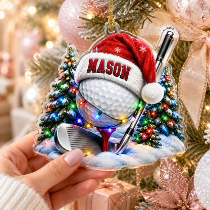 Custom Sports Christmas Acrylic - Golf