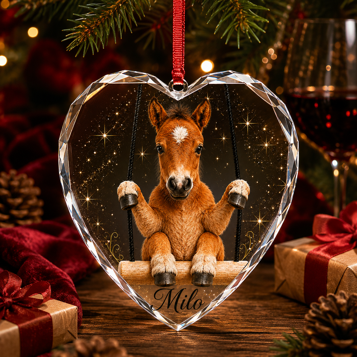 Animal Glass Ornament Horse