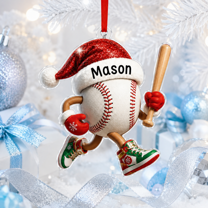 Sport Running Custome Name Acrylic Baseball