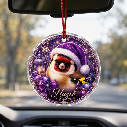 Purple Bird At Christmas Goldfinch