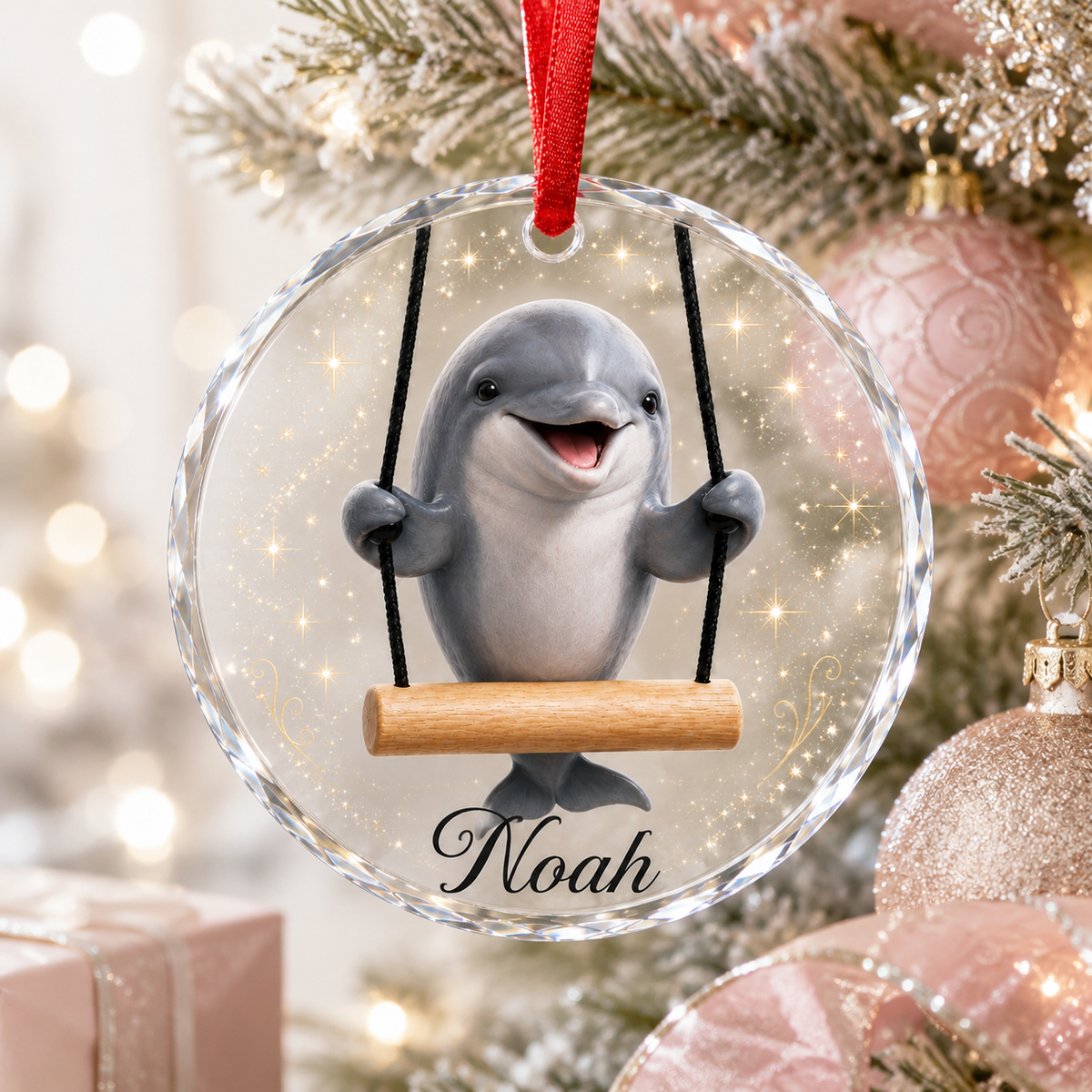 Animal Glass Ornament Dolphin
