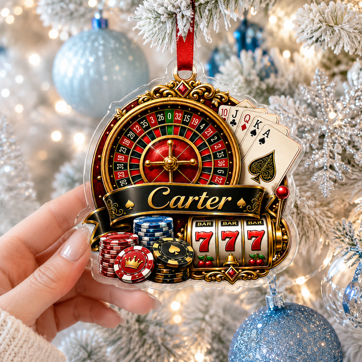 Pocker Custome Name Acrylic Twinkle Pocker Machine