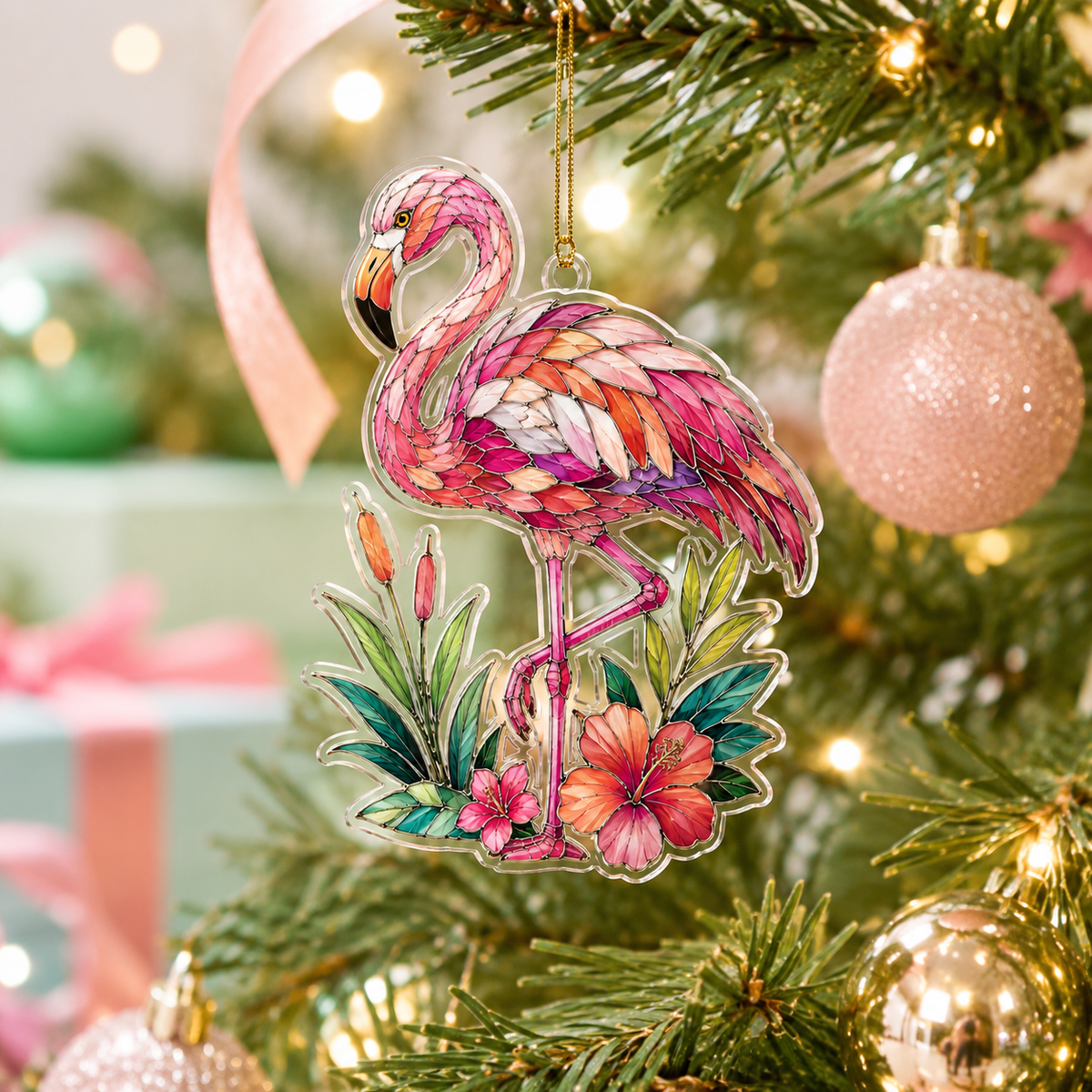 Bird With Flower Flamingo