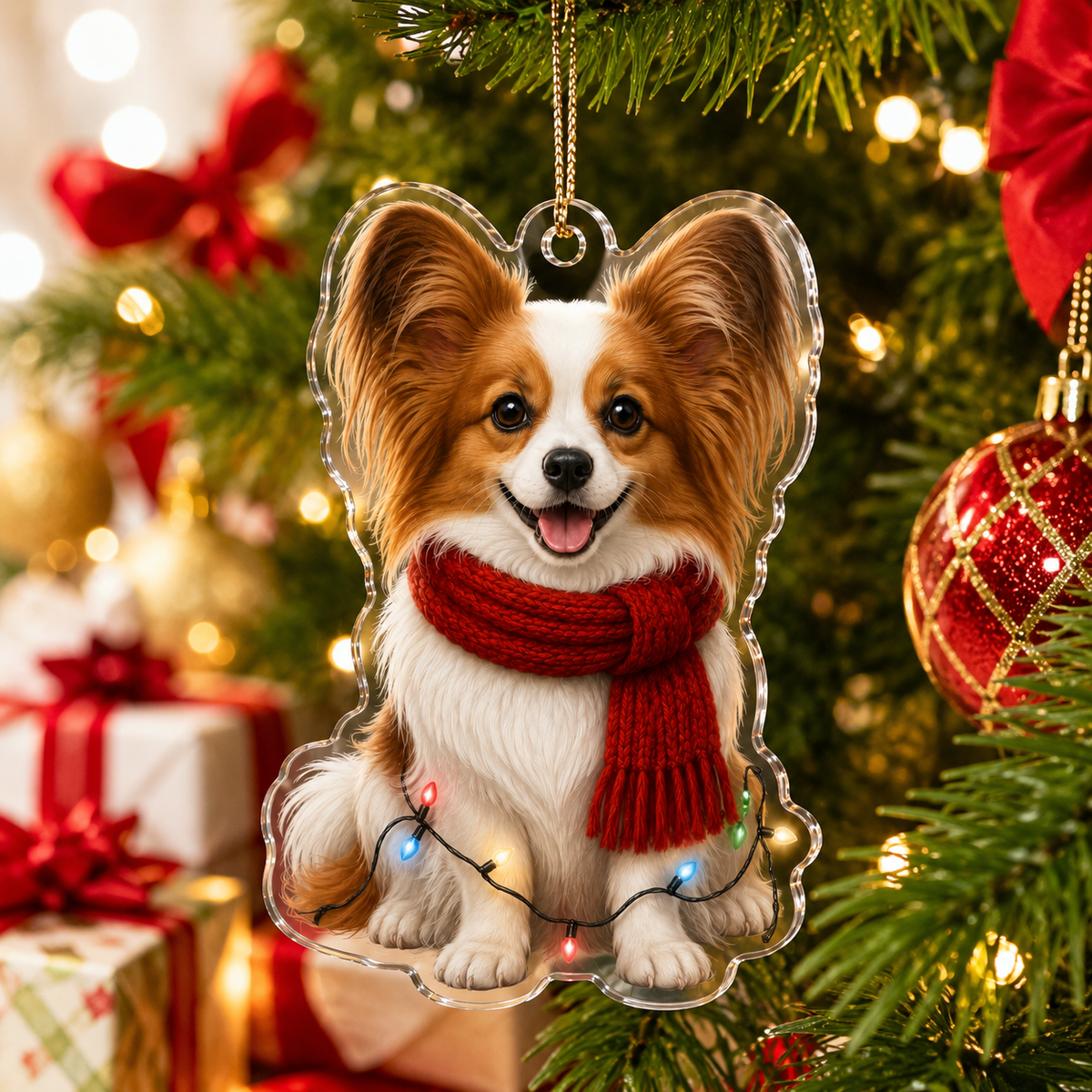 Dog Christmas Ledlight Papillon
