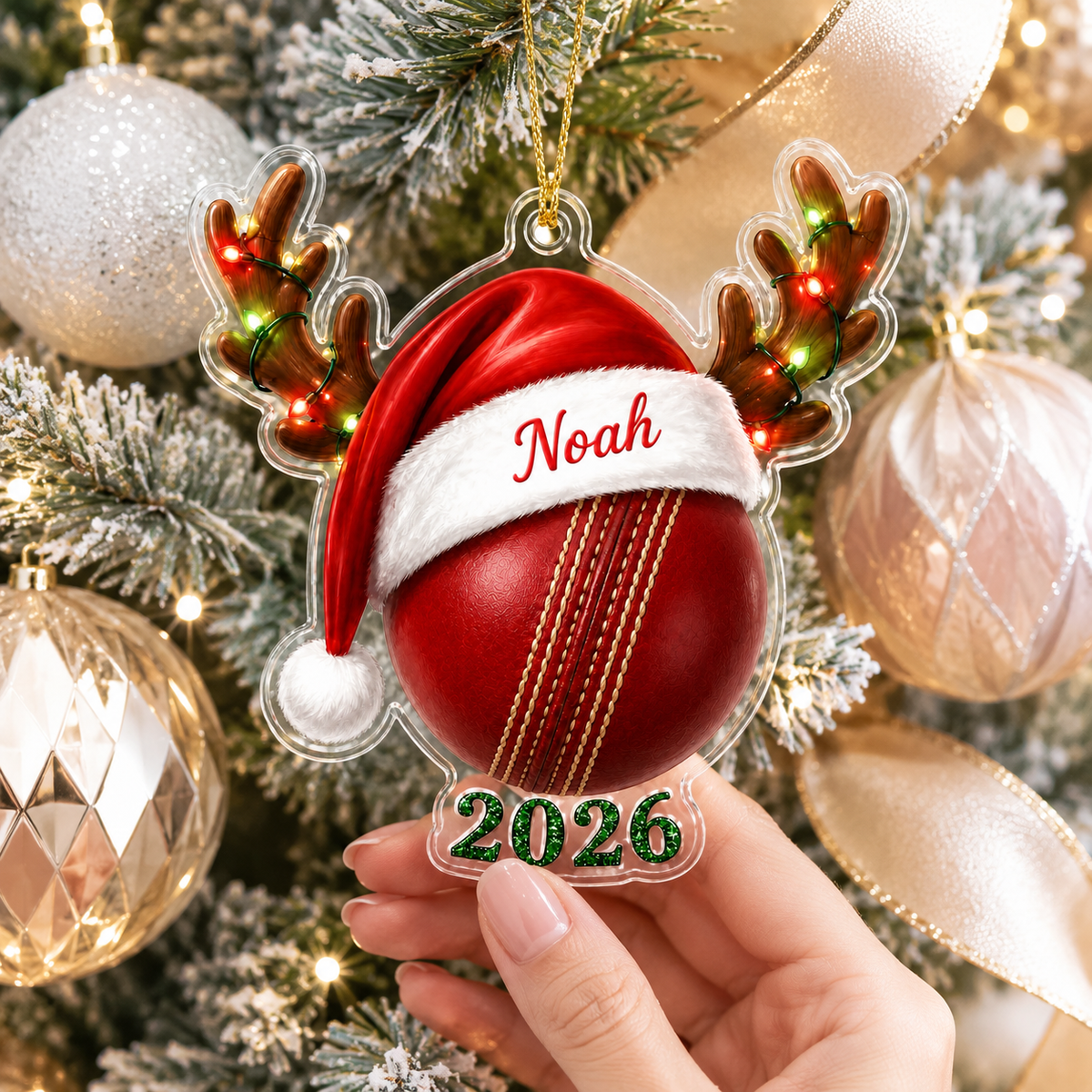 Christmas Sports 2026 Cricket Acrylic