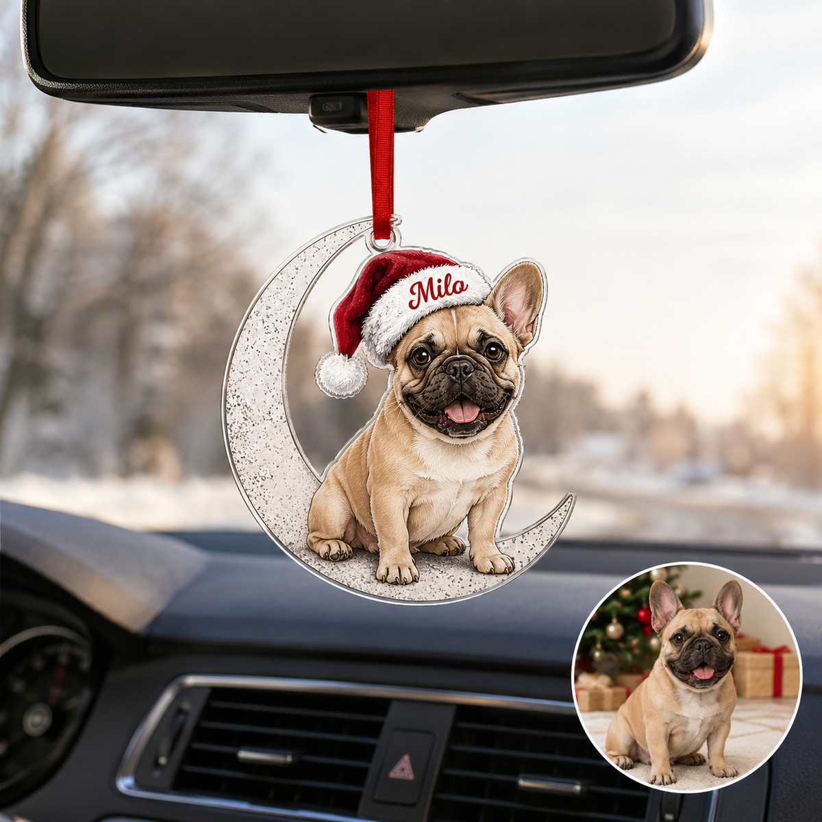 Custom Photo Dog Christmas Style 14