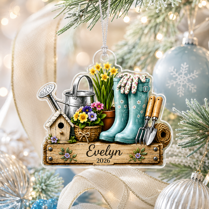 Custom Gardening Boots And Tools Acrylic