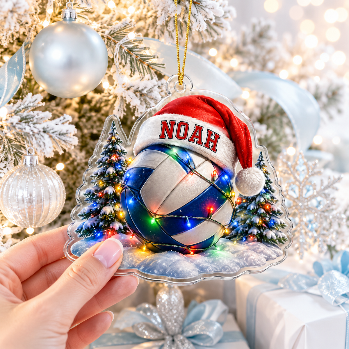 Custom Sports Christmas Acrylic - Volleyball