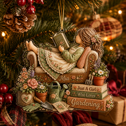 Personalized Just A Girl Hobby Gardening