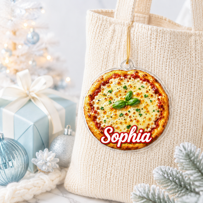 Breakfast Custom Name Mini Cheese Pizza Acrylic