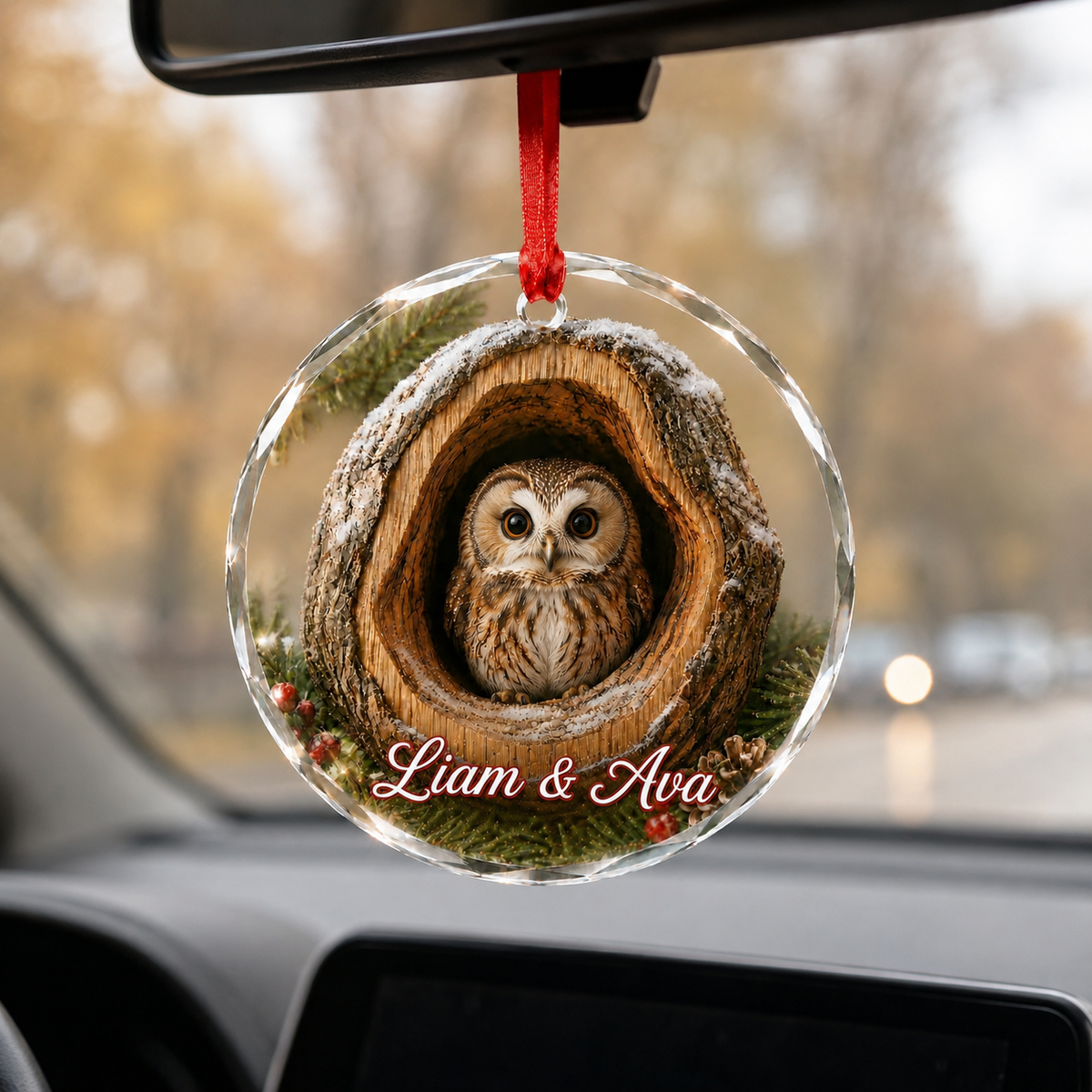 Glass ornament Animal Owl