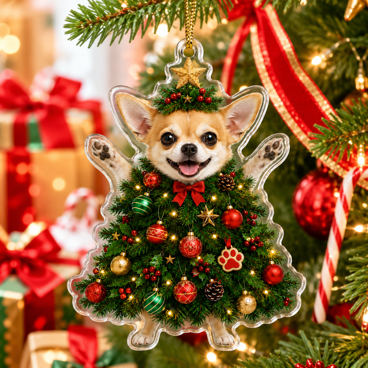 Dog Santa Tree Chihuahua