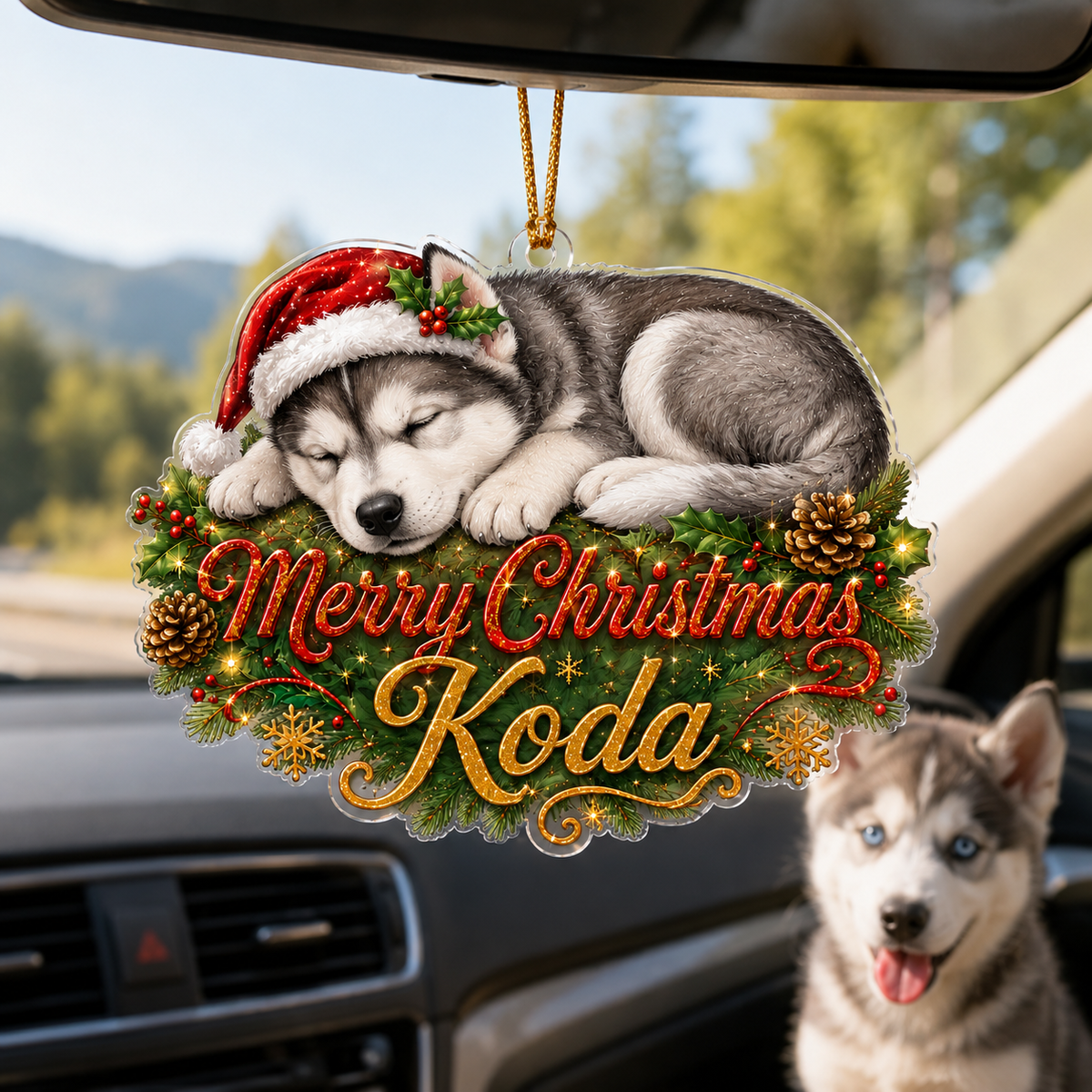 Custom Photo Dog Christmas Style 20