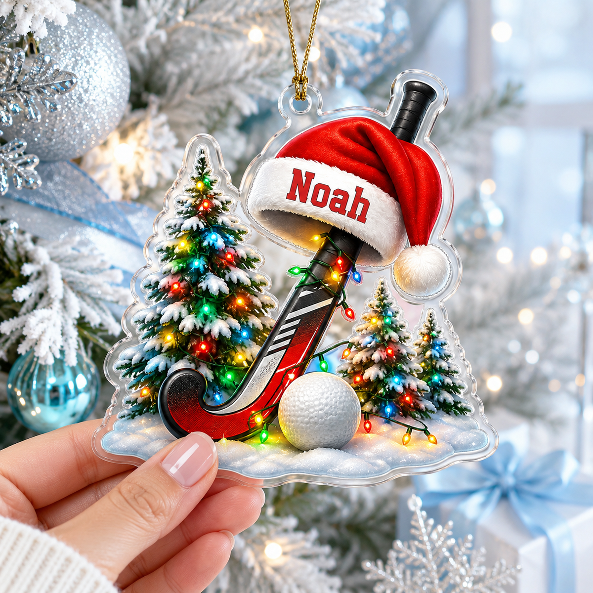 Custom Sports Christmas Acrylic - Field Hockey