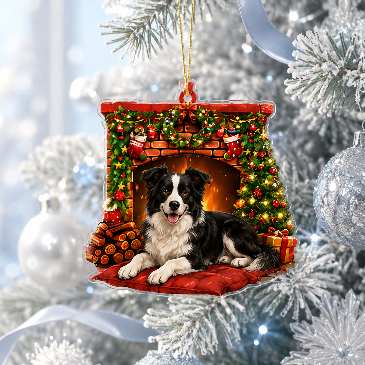 Dog Christmas Tree Border Collie