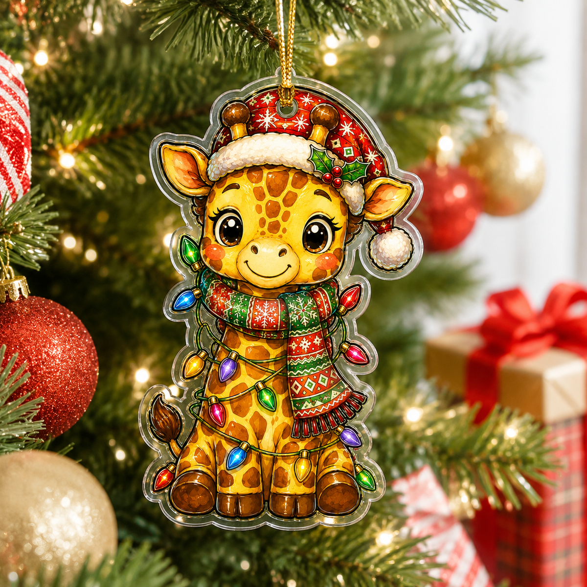 Animal With Christmas Led Giraffe
