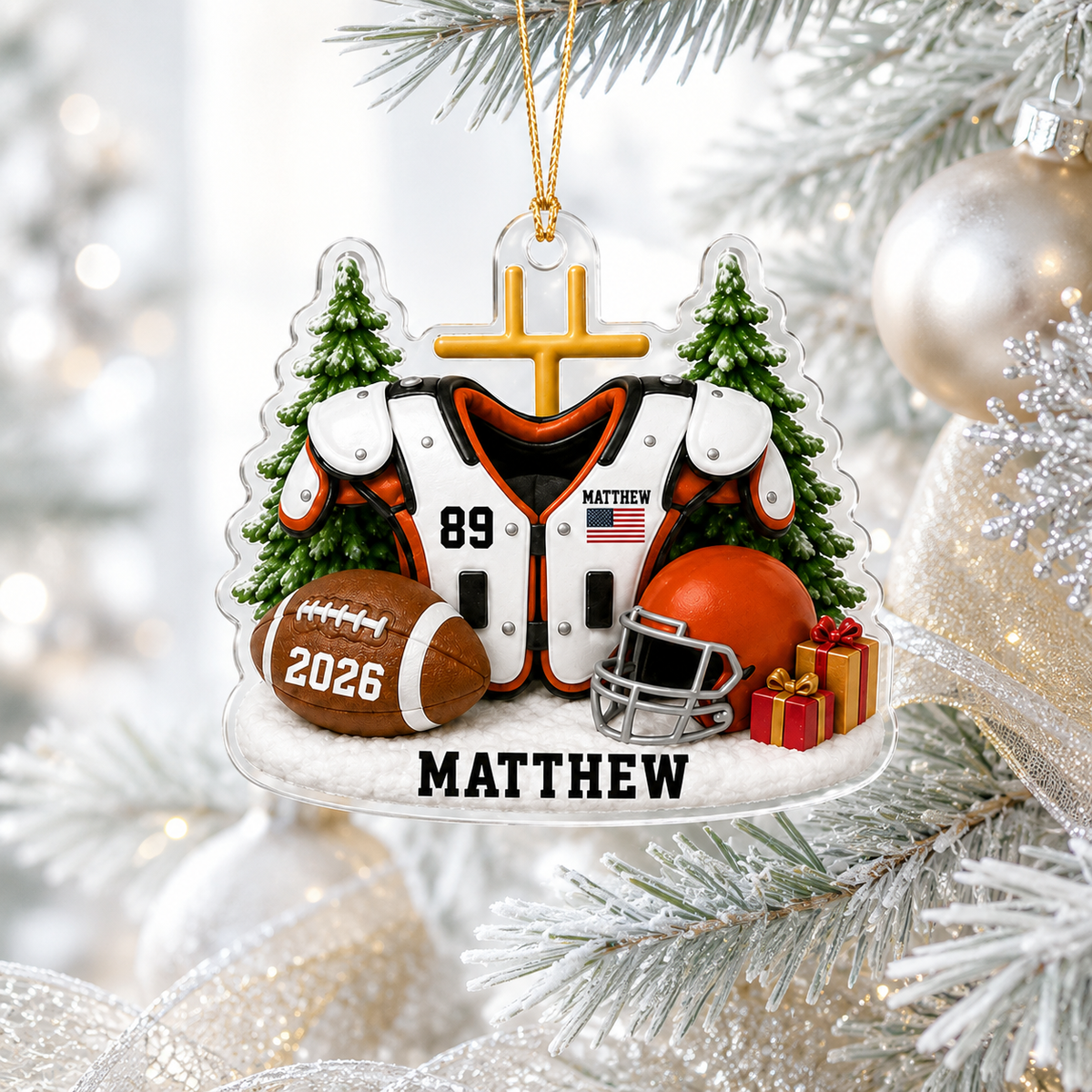 American Football Custome Name Acrylic Style 13