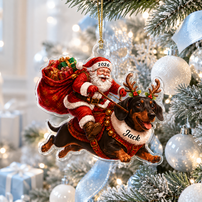 Santa Claus and Dog Dachshund