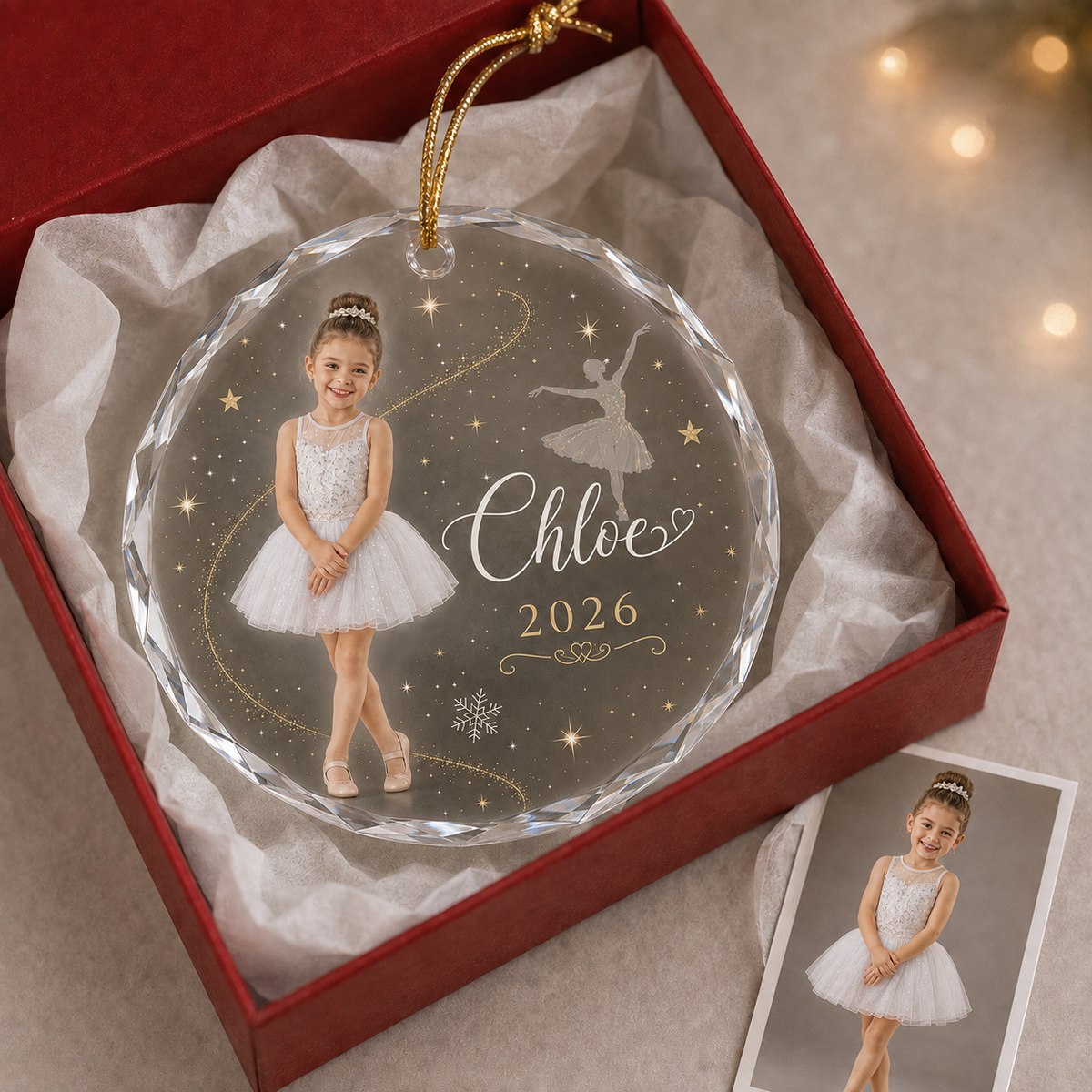 Personalized Dancing Glass Baby Girl Ballerina