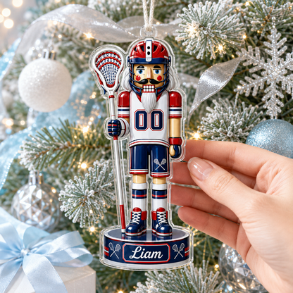 Sports Nutcracker Lacrosse Acrylic