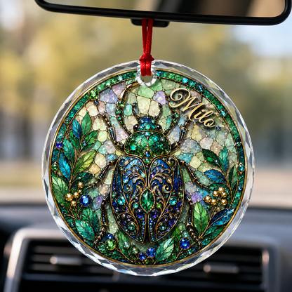 Custom Name Glass Animal Beetle