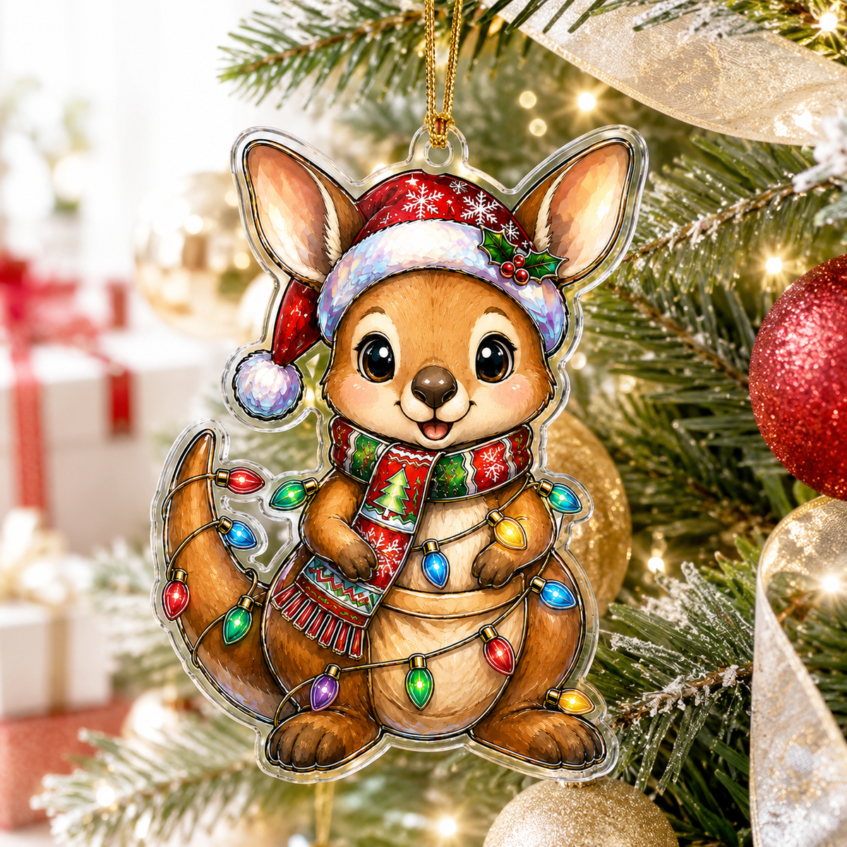 Animal With Christmas Led Kangaroo