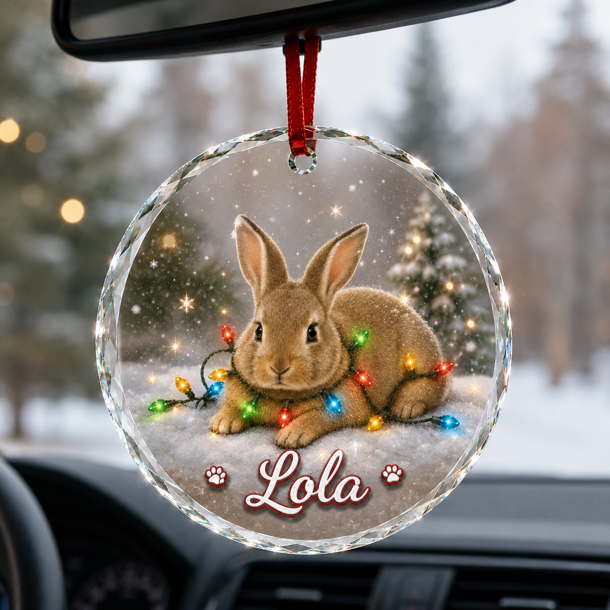 Glass Animal Led Light Rabbit