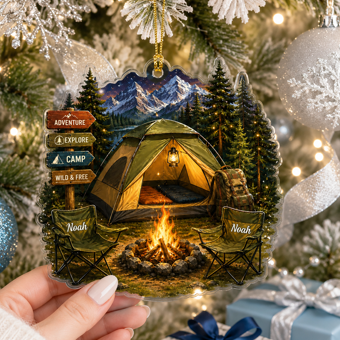 Camping Personalize Acrylic Moutain Camping
