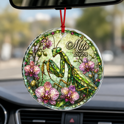 Custom Name Glass Animal Praying Mantis