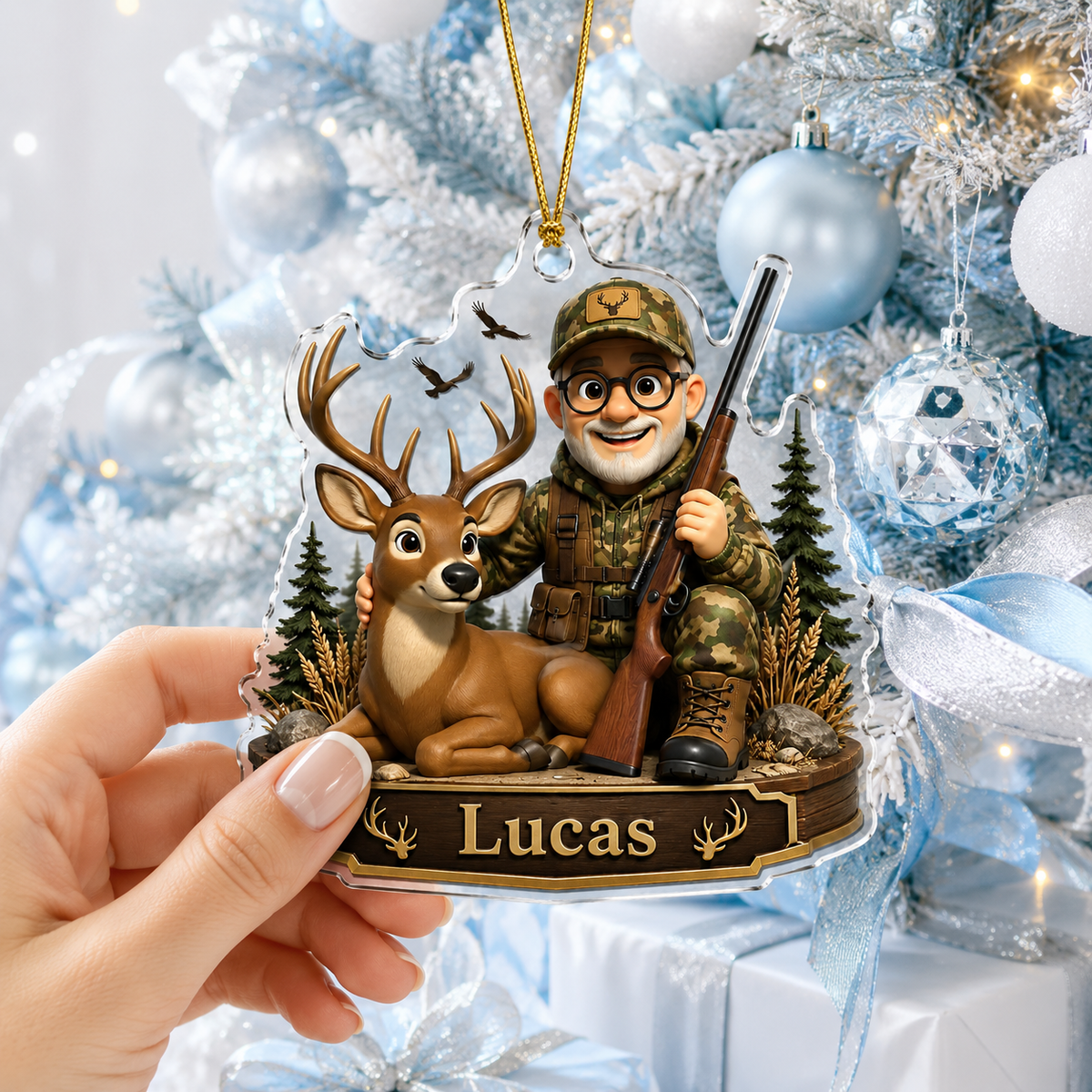 Personalized Hunting Woodland Deer Legacy Acrylic