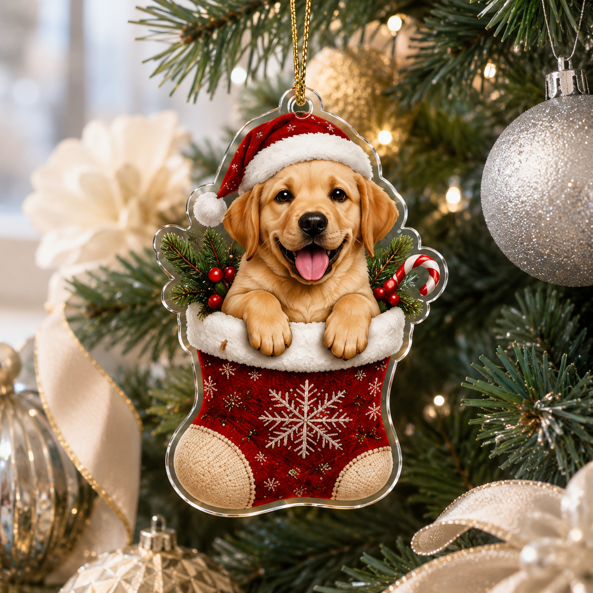 Dog Christmas Socks Golden Retriever