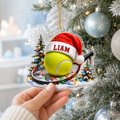 Custom Sports Christmas Acrylic - Tennis