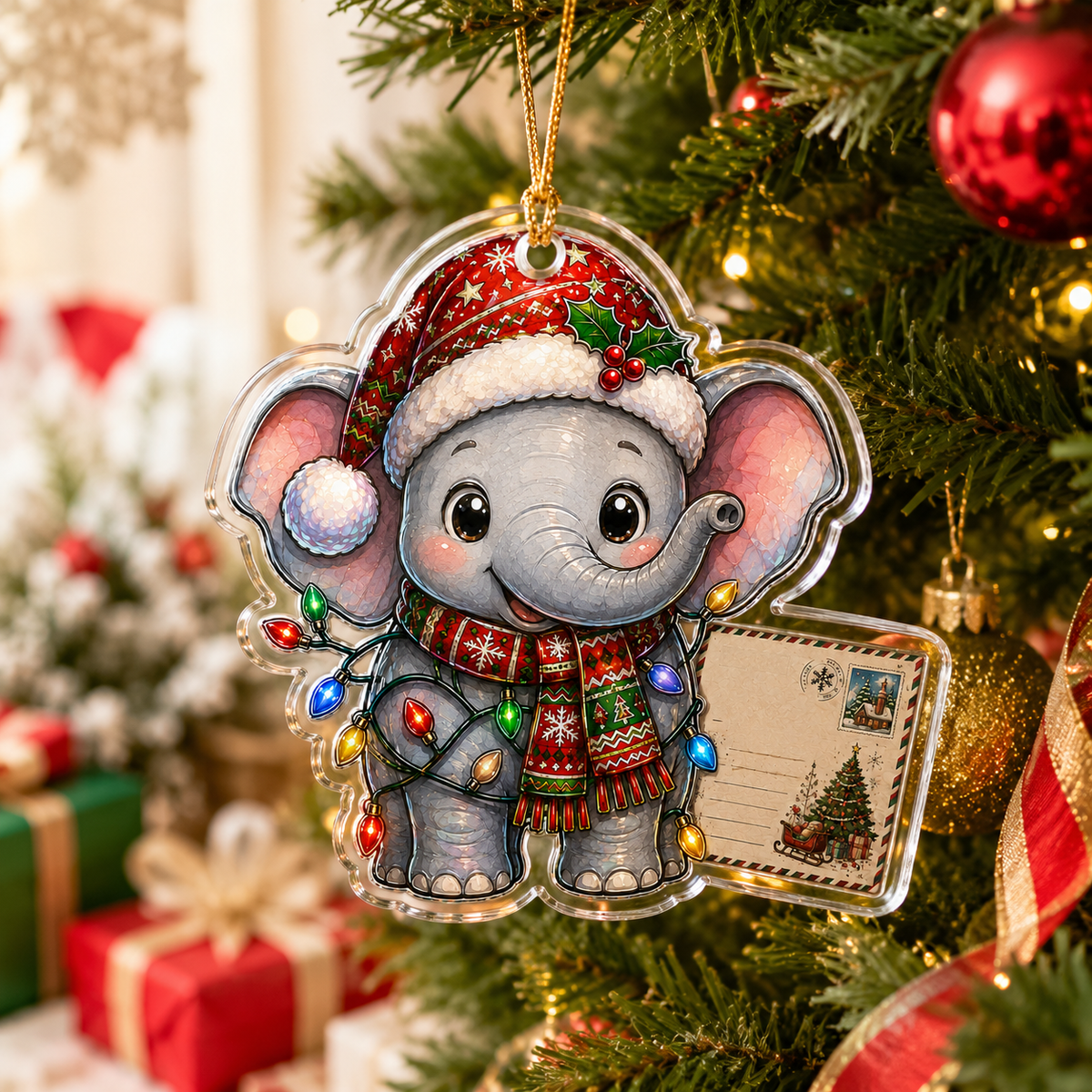 Animal With Christmas Led Elephant