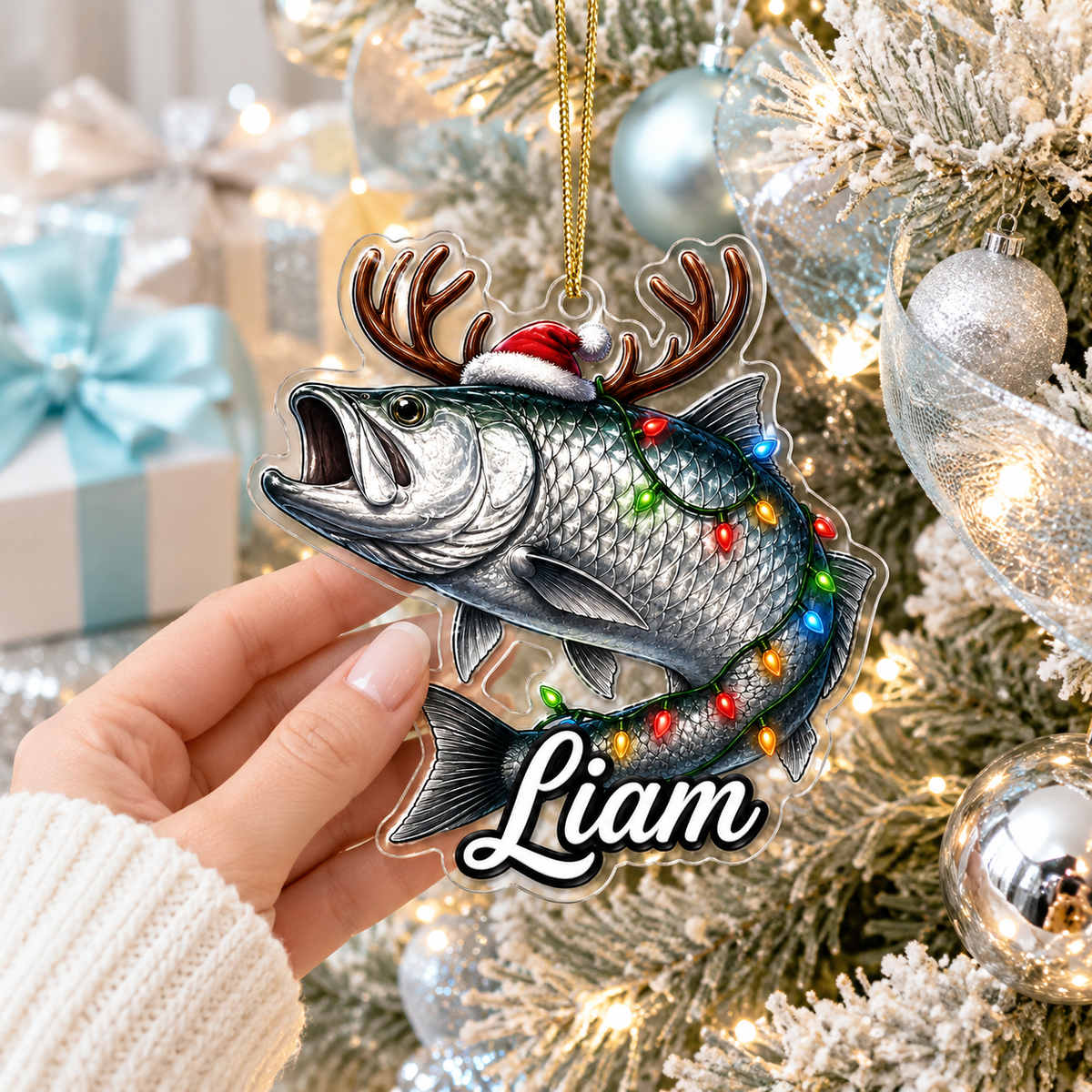 Fishing Christmas Lights Tarpon Acrylic