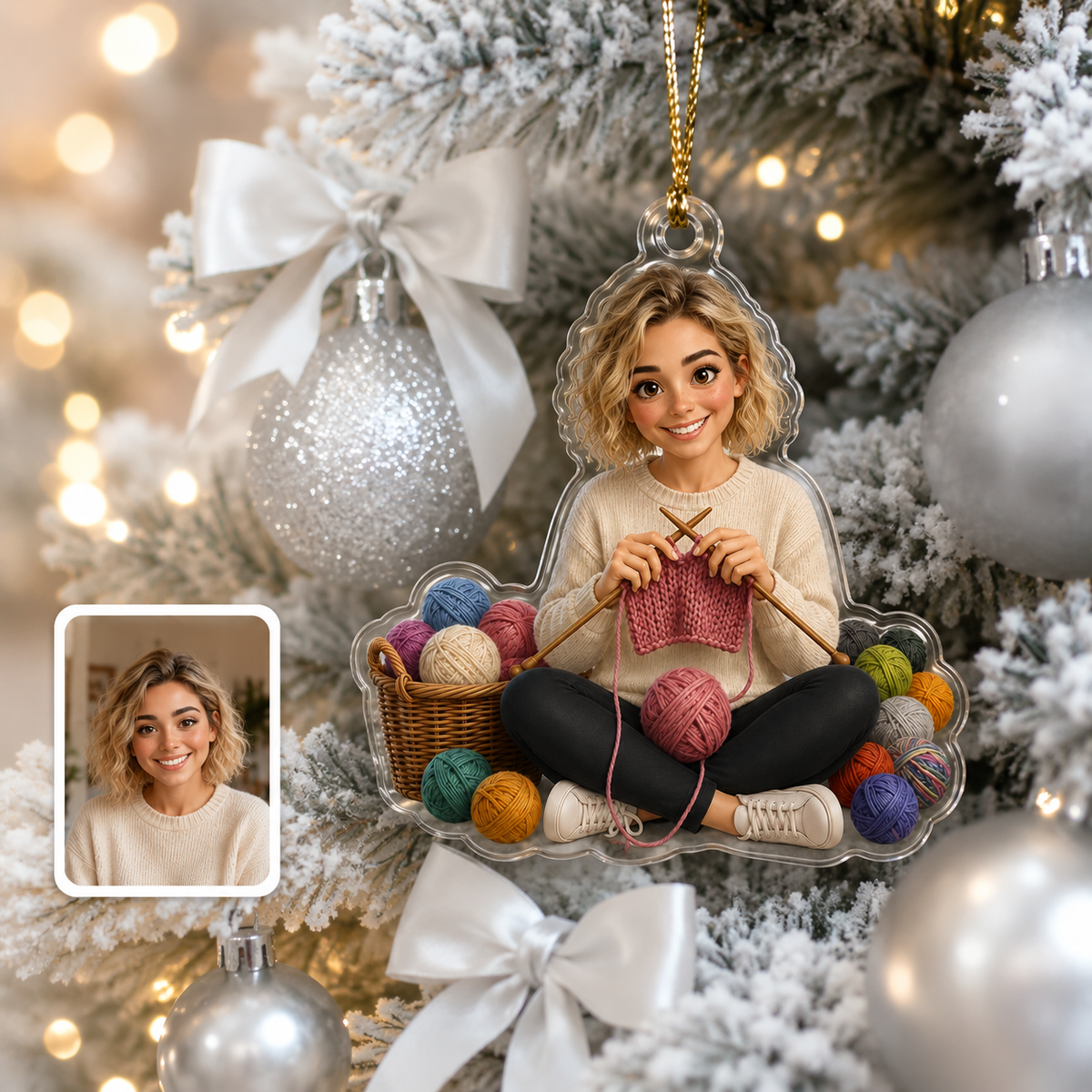 Custom Photo Hobbies Acrylic - Knitting