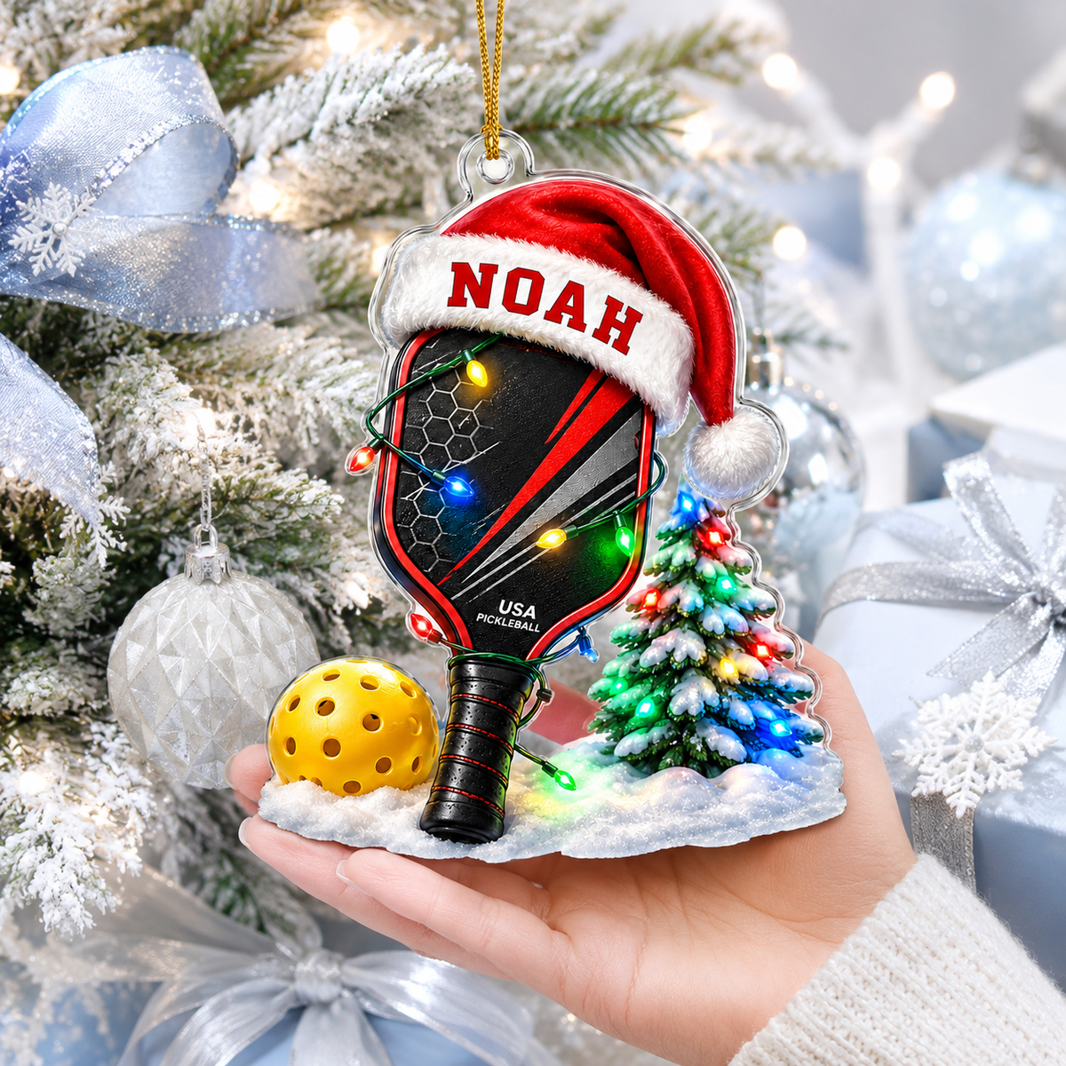 Custom Sports Christmas Acrylic - Pickleball