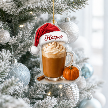 Coffee Equipment Ornament Acrylic Pumpkin Spice Latte TAM