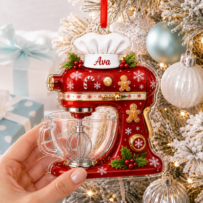 Personalized Kitchen Utensils Acrylic Christmas Dough Mixer