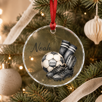 Sport Glass Ornament Soccer Gear