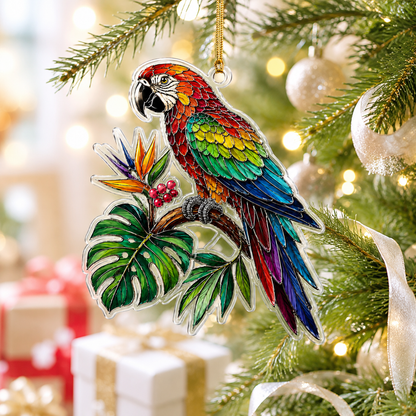Bird With Flower Parrot