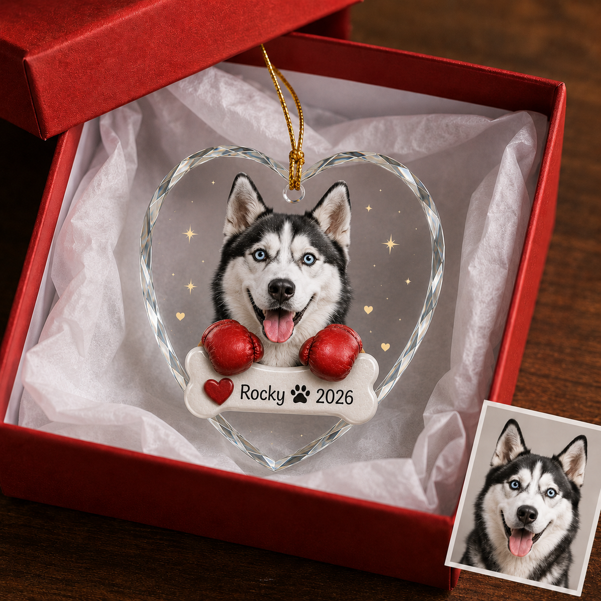 Custom Photo Dog With Boxing