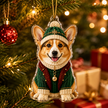 Dog Chrismast With Noel Sweater Corgi