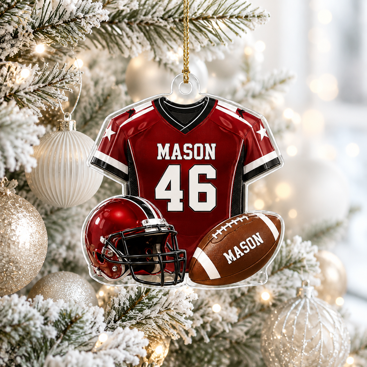 American Football Custome Name Acrylic Style 8