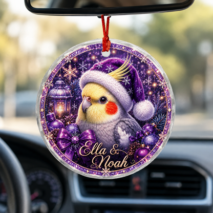 Purple Bird At Christmas Cockatiel