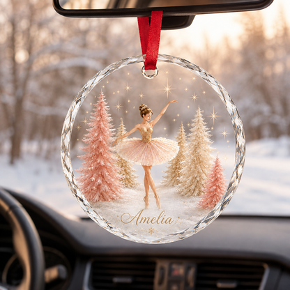 Personalized Dancing Glass Pink Ballerina