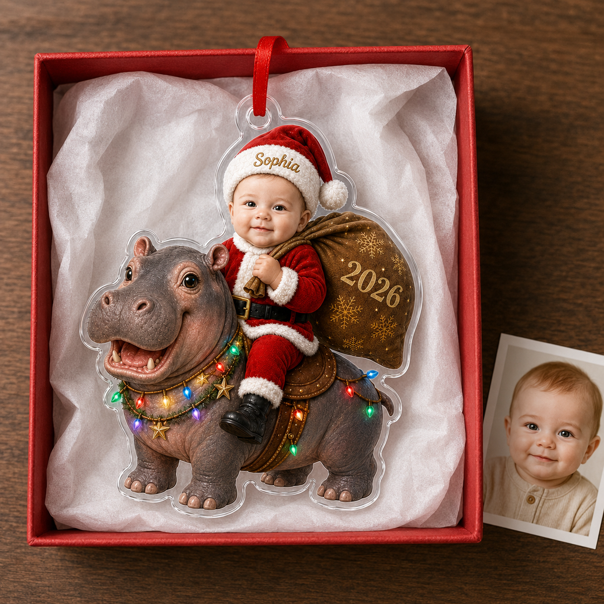 Custom Photo Baby Animal Hippopotamus