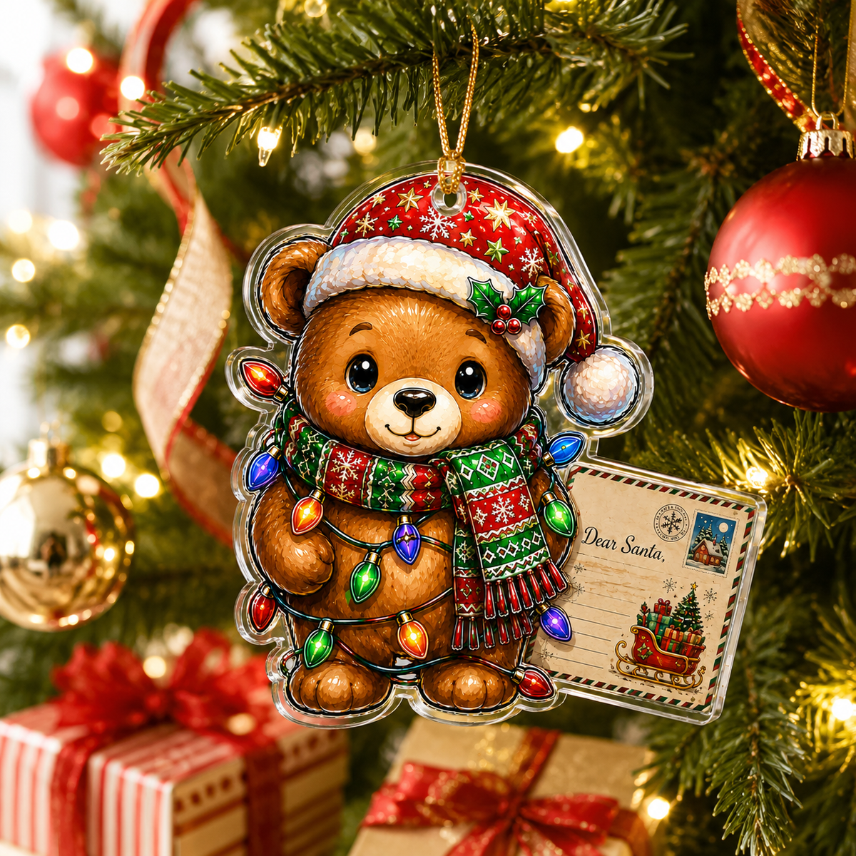 Animal With Christmas Led Bear