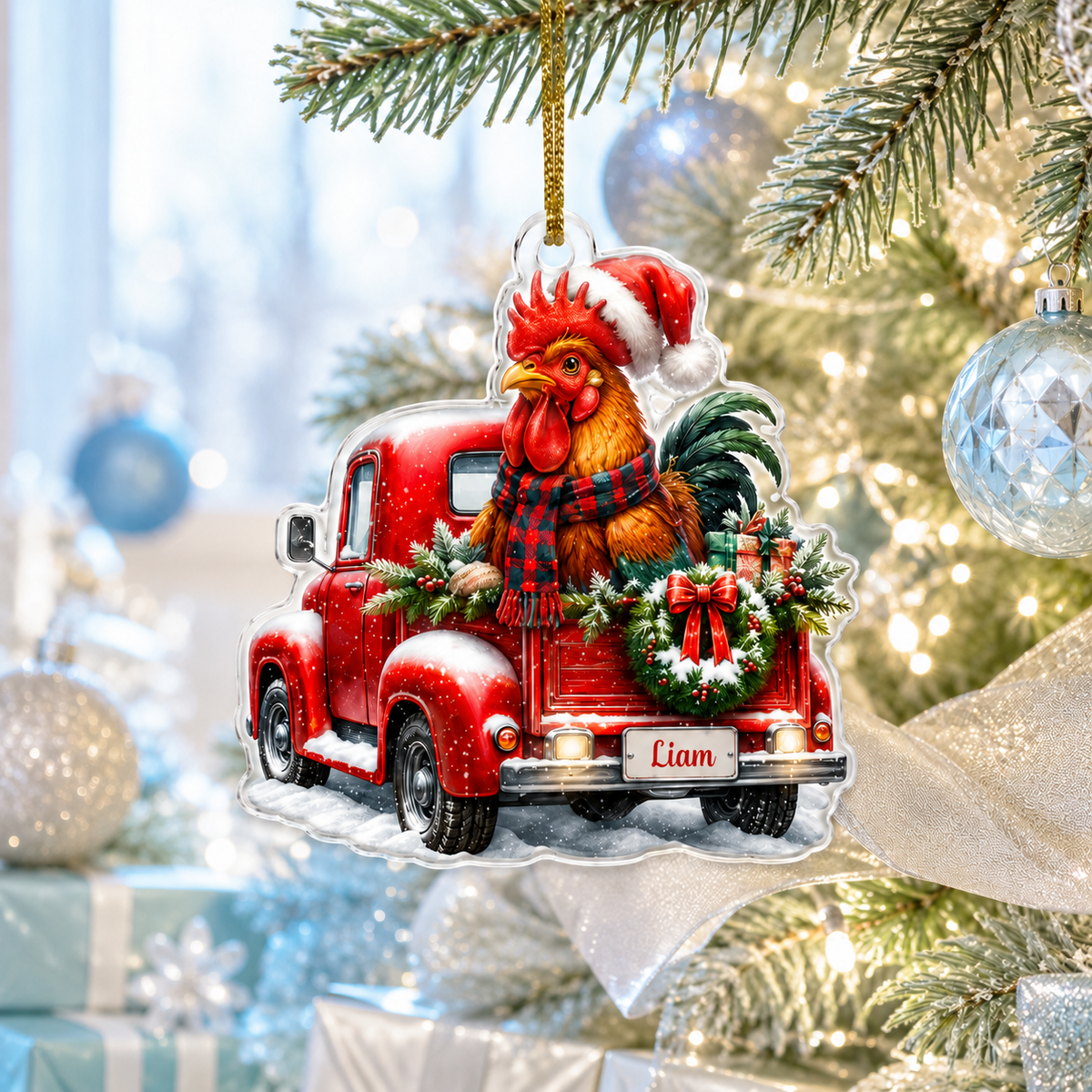 Christmas Farm Rooster