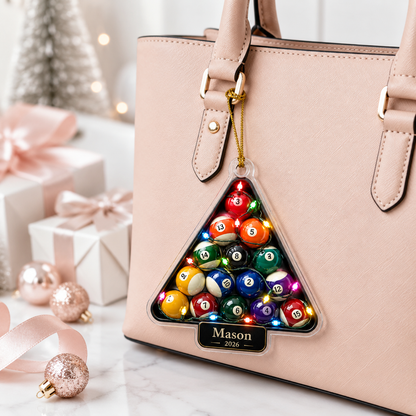 Custom Name Billiards Festive Triangle Rack Acrylic
