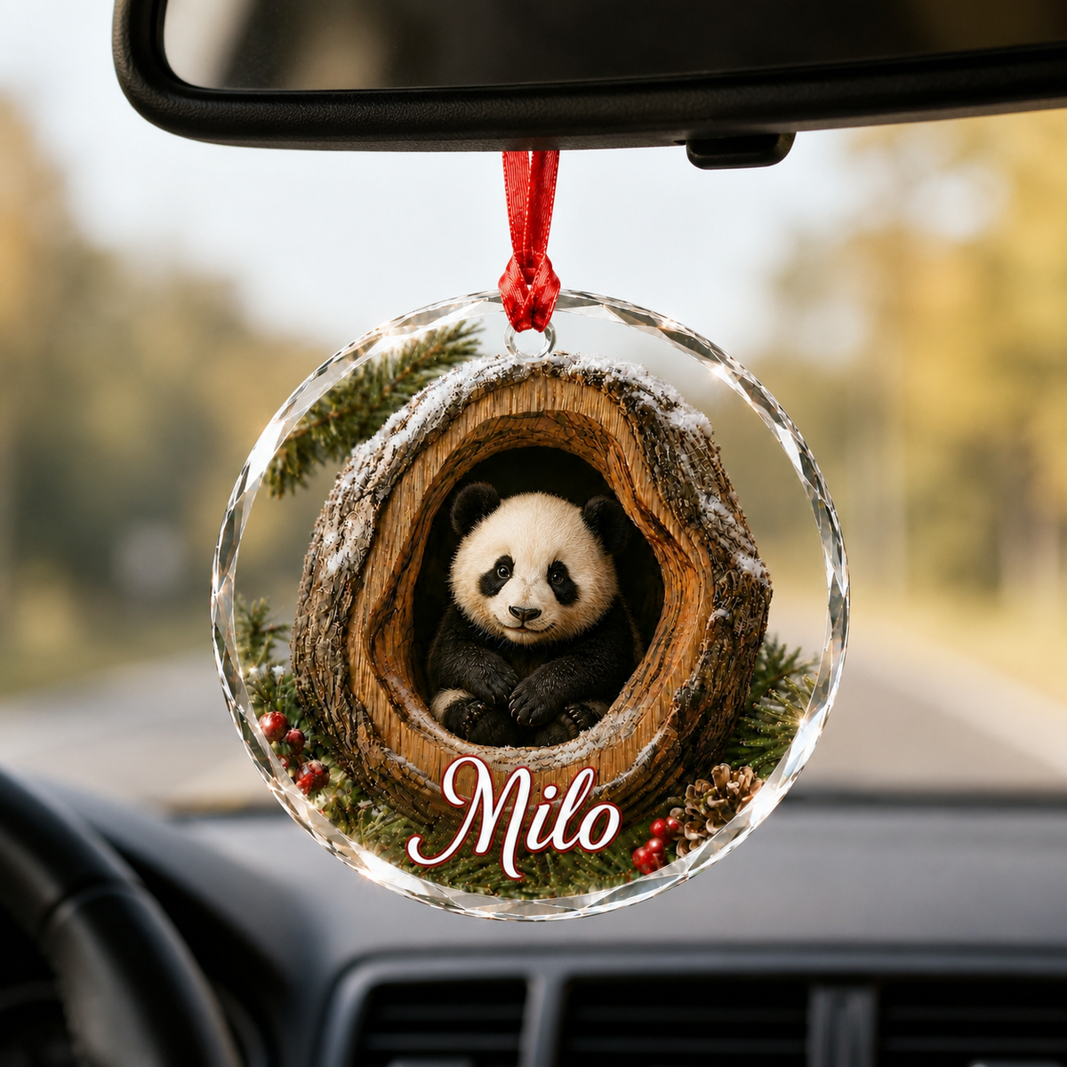 Glass ornament Animal Panda